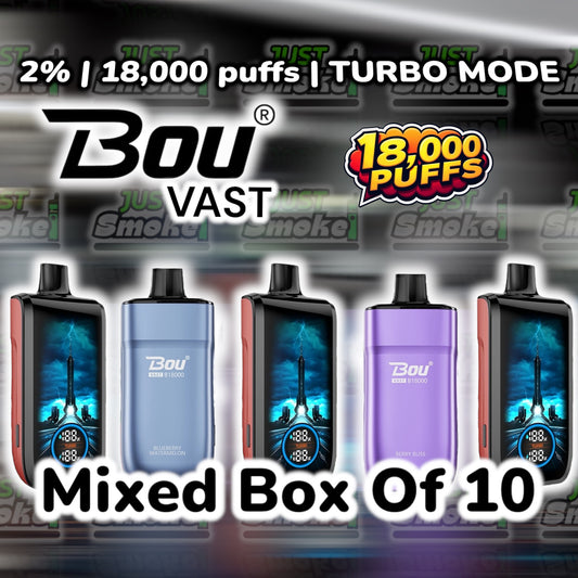 BOU Vast 18,000 Mixed Box Of 10