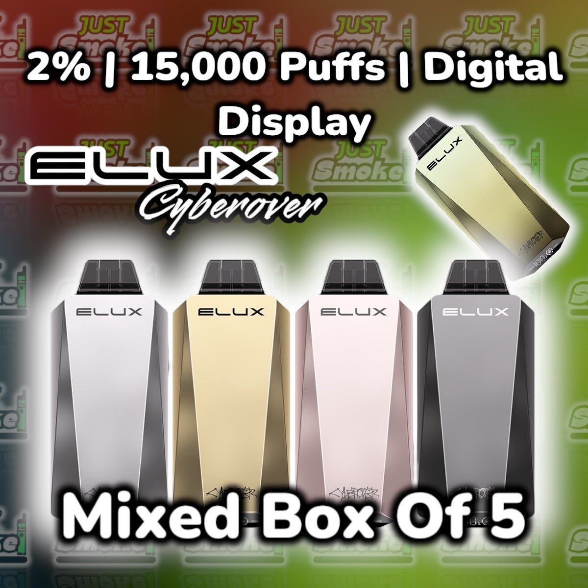 Elux Cyberover 15,000 Mixed Box Of 5