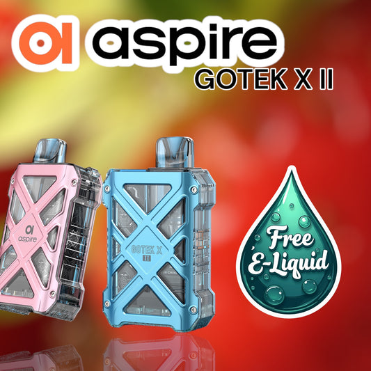 Aspire Gotek X II Vape Pod Kit + Free E Liquid