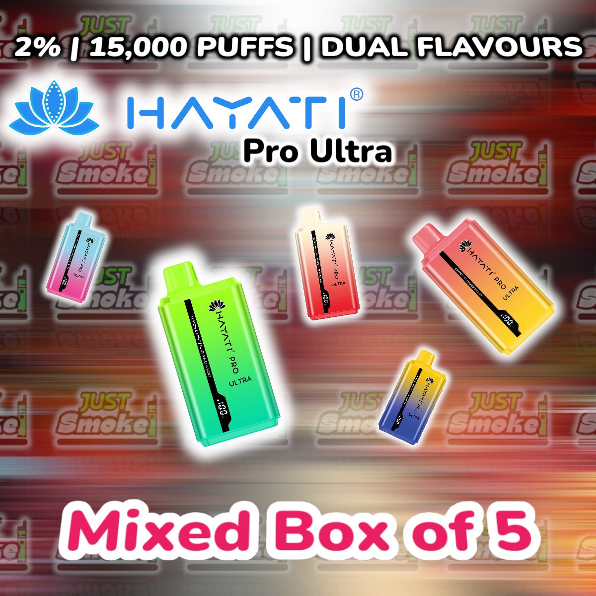 Hayati Pro Ultra 15,000 Mixed Box Of 5